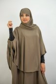 Cape avec hijab intégré Nude