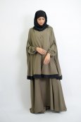 Abaya parapluie + cape hijab intégré Young