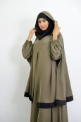 Abaya parapluie + cape hijab intégré Young