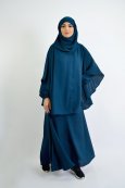 Abaya parapluie + cape avec hijab intégré
