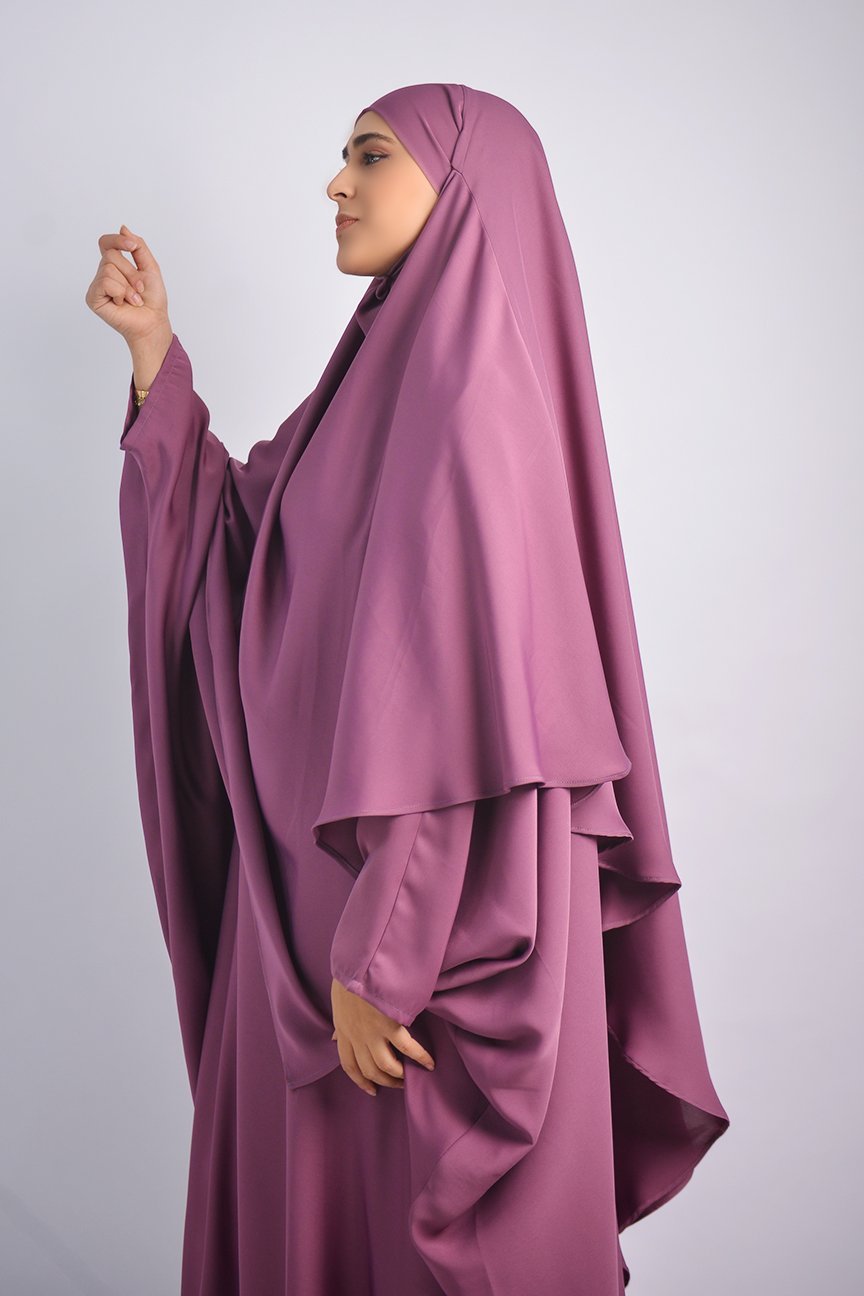  Abaya  Papillon  avec  long khimar  pointe Al Moultazimoun 