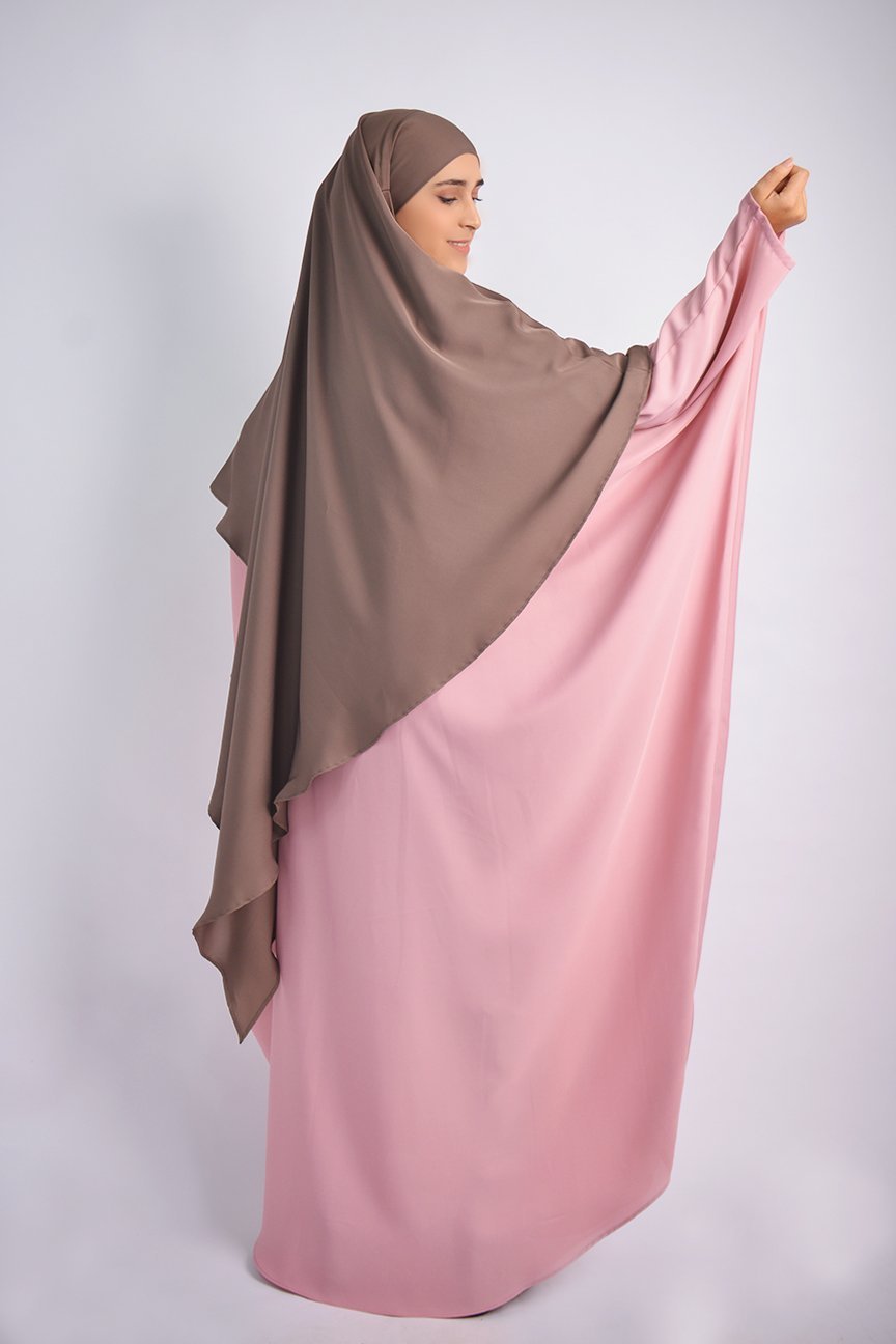  Abaya  Papillon  avec  long khimar  pointe Al Moultazimoun 