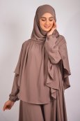 Abaya parapluie + khimar à fronces